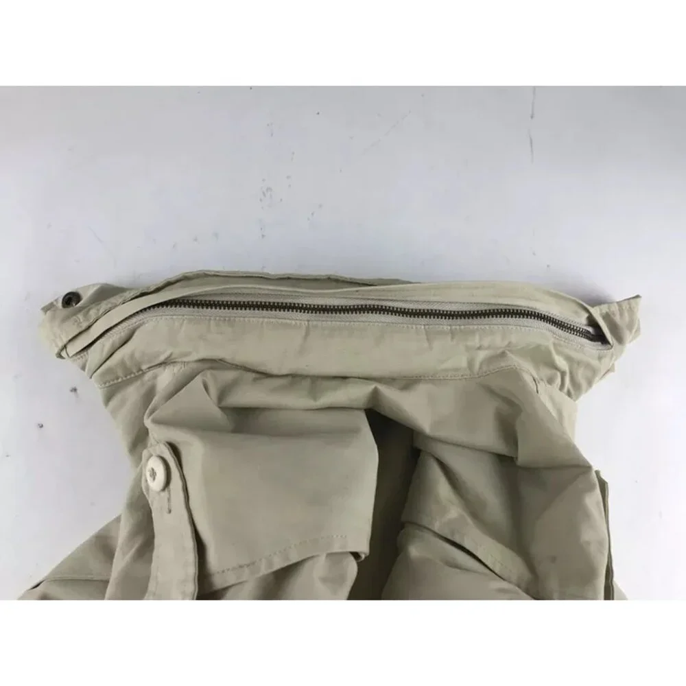 J.Crew Mens Beige 100% Cotton Long Sleeve Pockets Field Mechanic Jacket Size‎ S